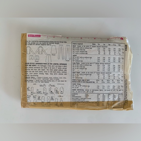 2 for $12🧵🪡 1960s Suit skirt and pants Set Sewing Pattern - Picture 2 of 2